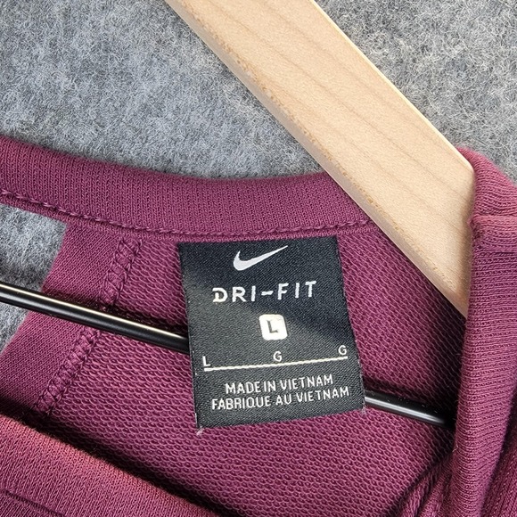 Nike Dri-FIT Pullover Womens Large Crewneck Sweatshirt Back Cut Out Workout Gym - Picture 6 of 11